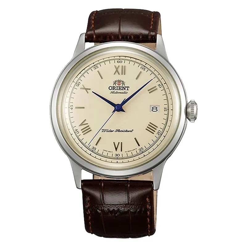 Orient Bambino TAC00009NO Jam Tangan Pria Classic Cream Dial Brown Leather Strap Original