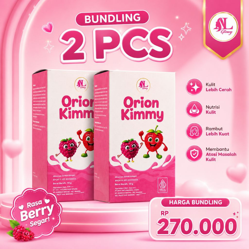 ORION KIMMY Bundling 2PCS Minuman Kolagen Cerahkan Kulit Nutrisi Rambut Kuku