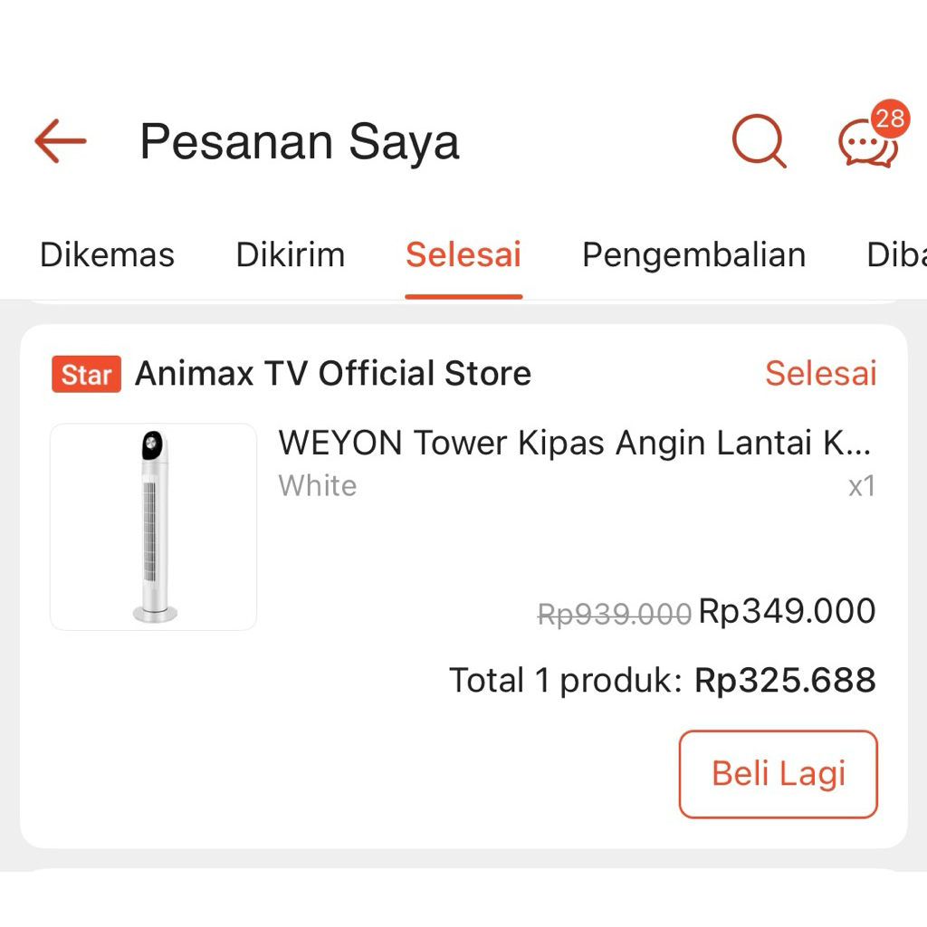 WEYON TOWER KIPAS ANGIN