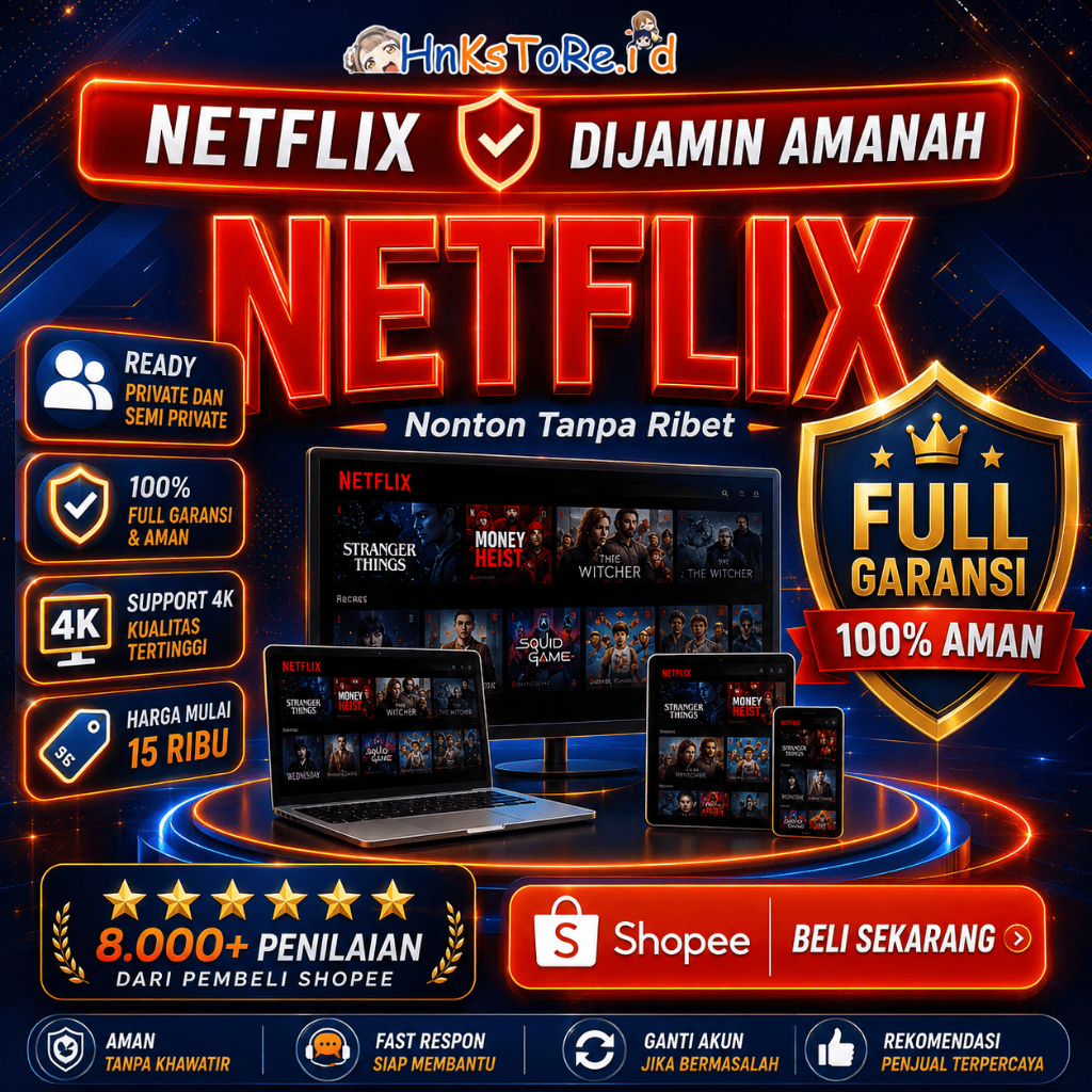 NETFLIX PREMIUM ANTI SCREEN LIMIT FULL GARANSI