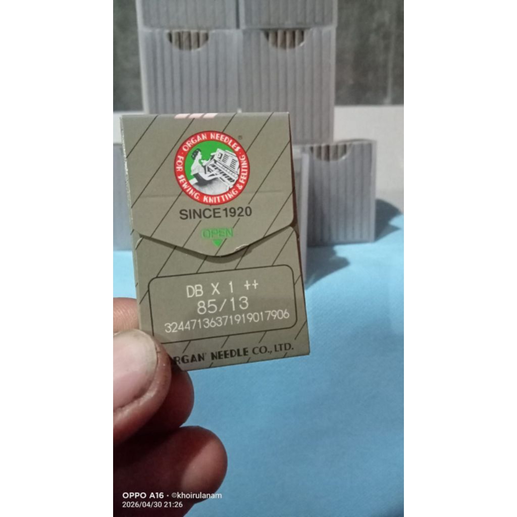 Jarum Mesin Jahit Industri Organ Needles DB X 1 - Ukuran 85/13