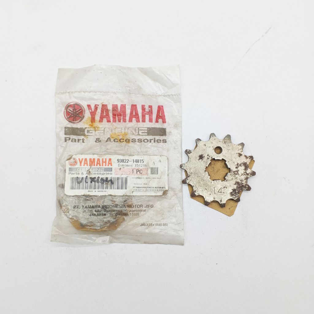 GEAR GIR GER SPROCKET DEPAN BYSON 93822-14815 ORIGINAL NOS