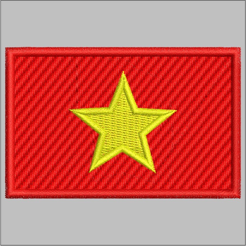 PATCH BORDIR GAMBAR BENDERA VIETNAM TESTIMONI-DEB