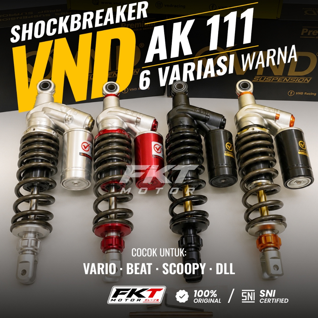 Shockbreaker Racing VND AK 111 B1 Vario Beat Scoopy Genio Tabung Piggyback 330mm