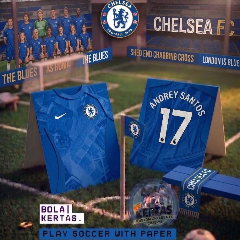 Bola Kertas | Starter Kit Chelsea Home 2026 | Mainan Bola Kertas | Chelsea