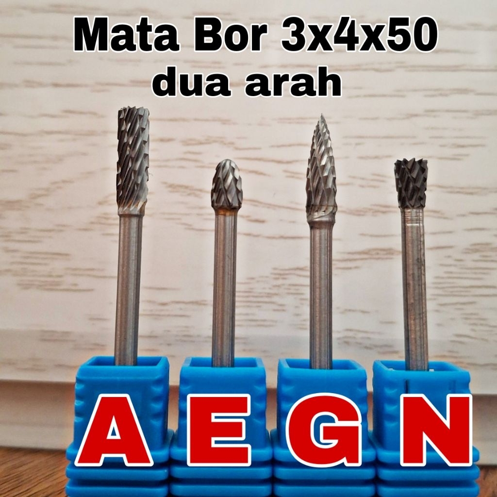 1 biji mata bor tuner dua arah 3x4×50mm mata tuner tungsten carbide