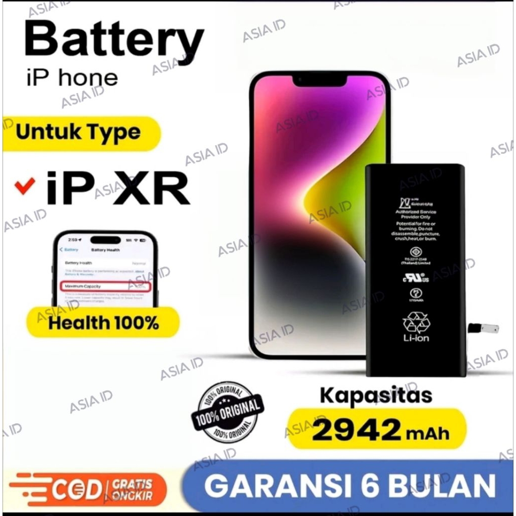 Batre Baterai iPhone Battery iPhone XR Original