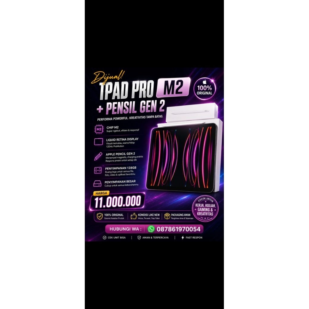 IPAD PRO M2 128GB WIFI ONLY
