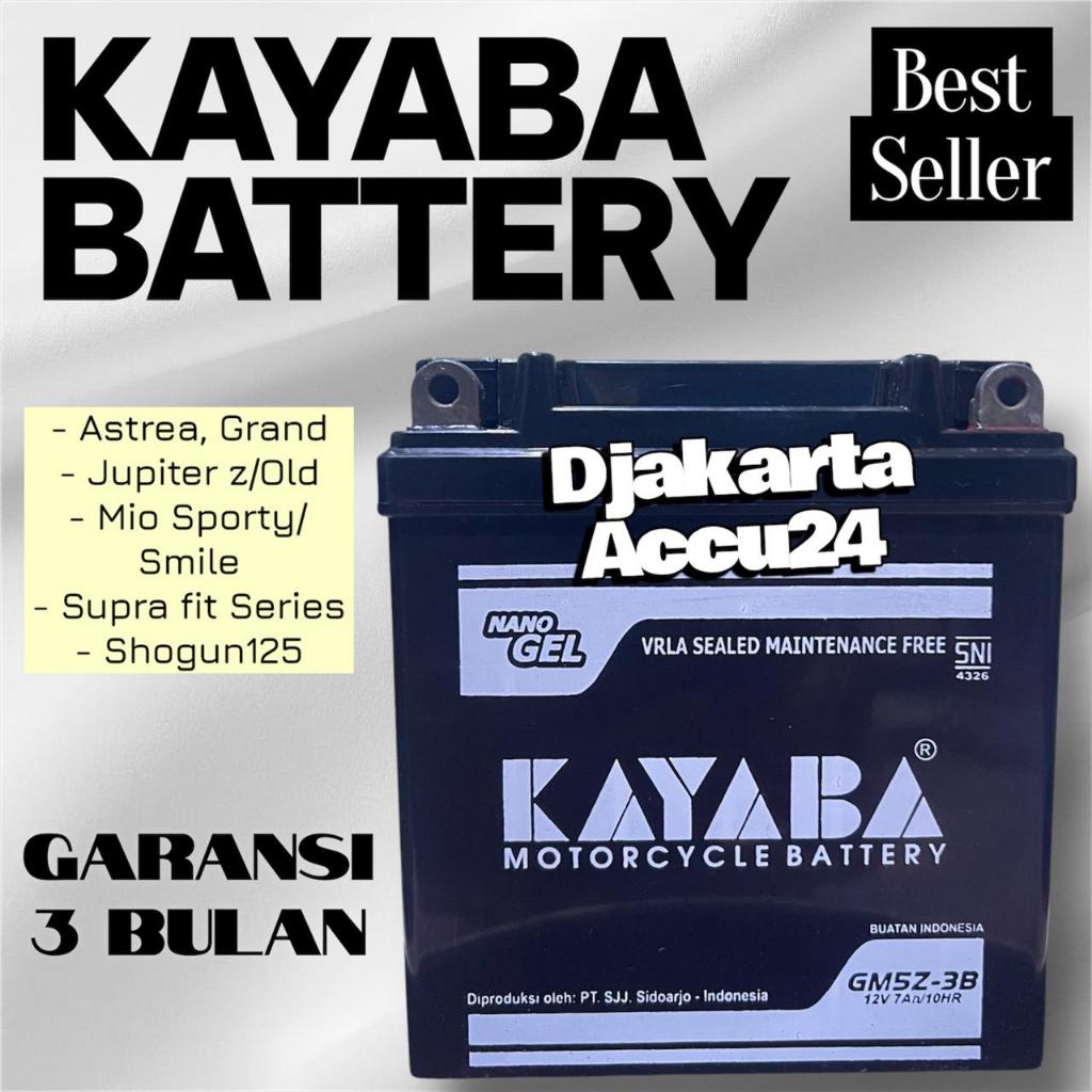Aki Motor KAYABA GM5Z-3B Aki Kering SUPRA X LEGENDA SUPRA FIT SHOGUN ASTREA MEGAPRO NEOTECH MEGAPRO 