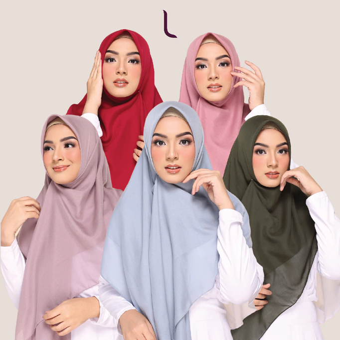 ELZATTA Keiva Vabira Scarf Polos Syari - Fashion Wanita Muslimah - Kerudung Hijab Jilbab Scarf Polos