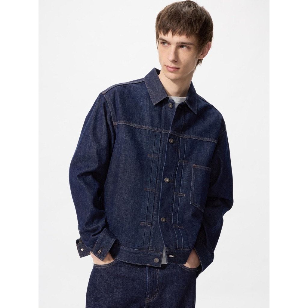 UNIQLO DENIM TRUCKER DARK NAVY BNWT