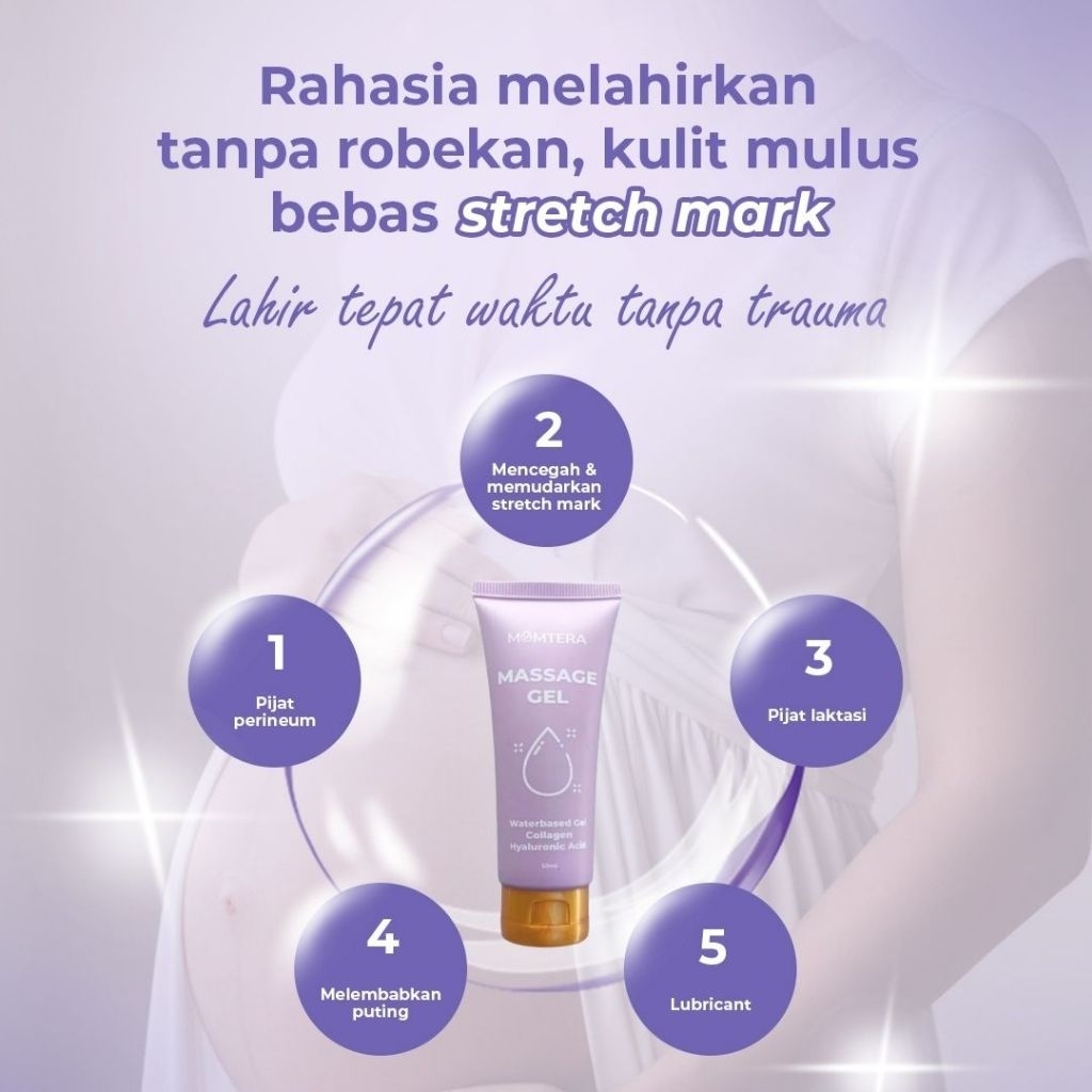 Momtera Massage Gel Pijat Perineum Stretch Mark Pelumas