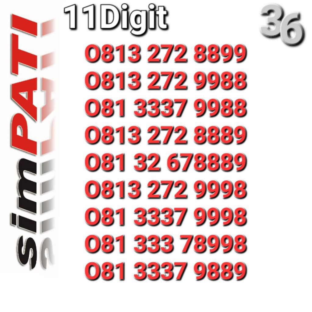 NOMOR SIMPATI 11DIGIT 78998 - 888x