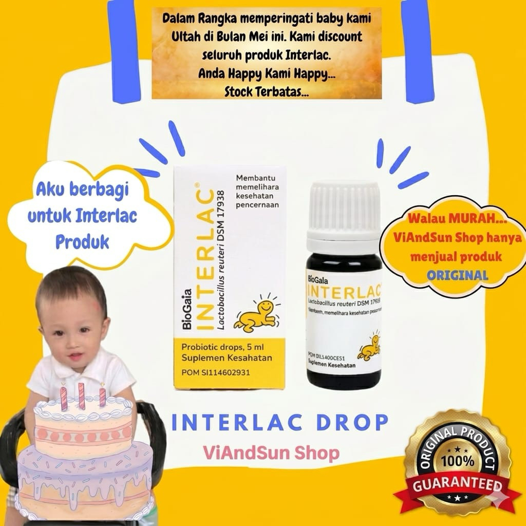 Interlac Drops Probiotik untuk bayi New Born Permata Hati