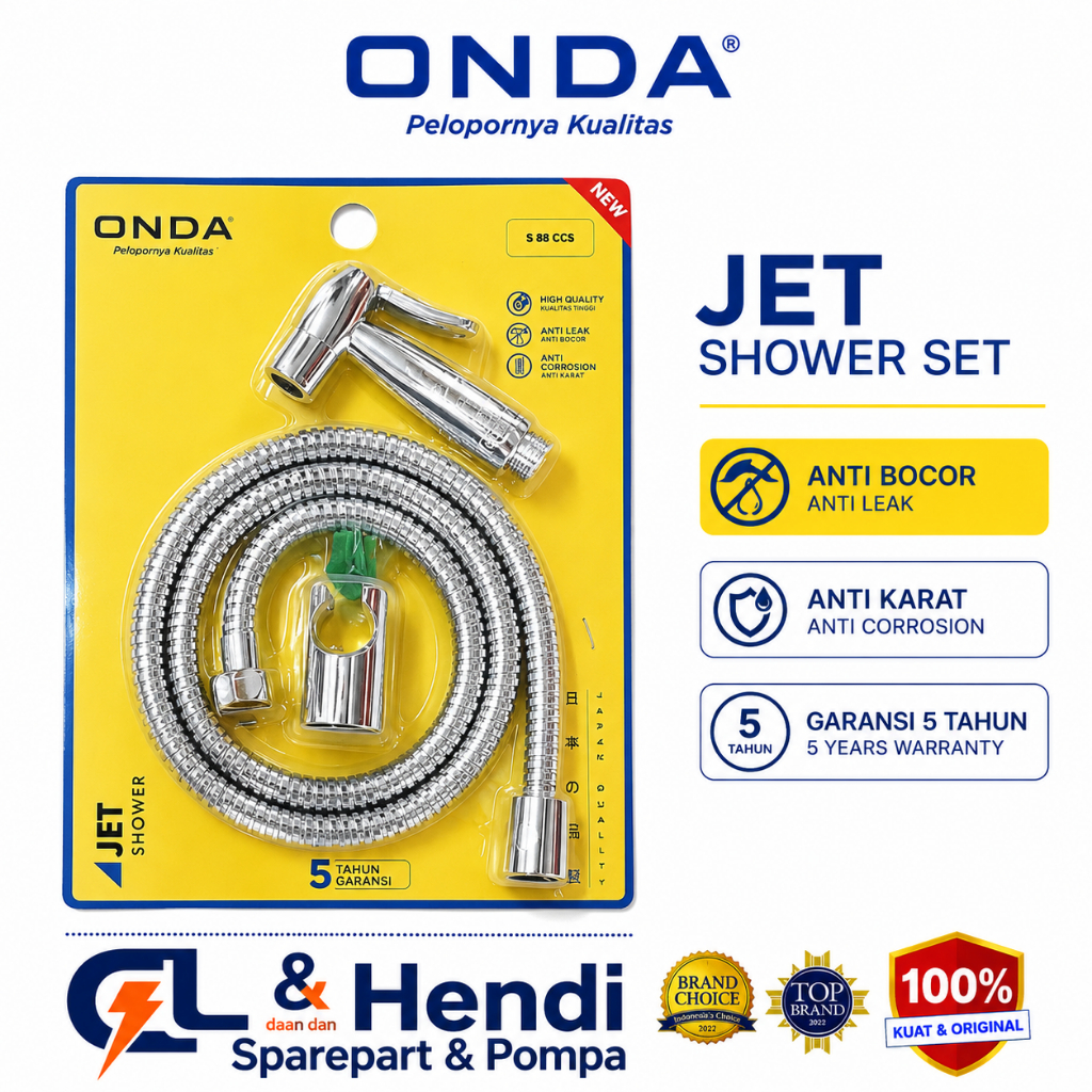 ONDA Jet Shower Cebok Bidet S 88 CCS Shower KRAN CEBOK / KRAN