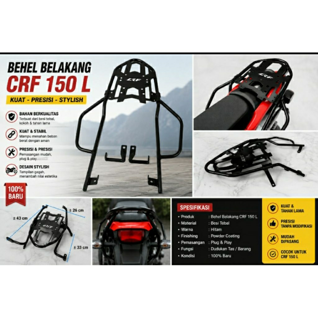 Behel CRF 150 L Behel Belakang Motor CRF 150L Bracket CRF 150 L Motorcycle