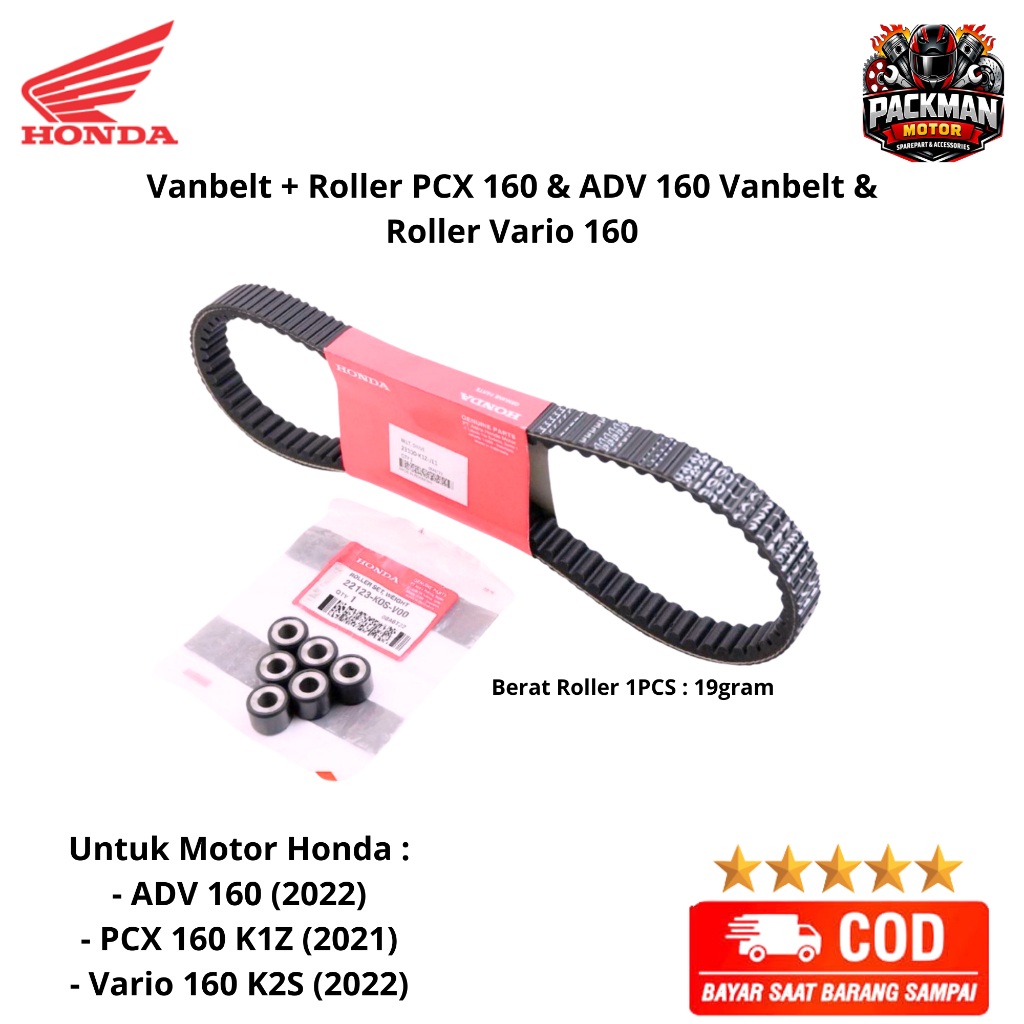 Vanbelt + Roller PCX 160 & ADV 160 ori Packman motor