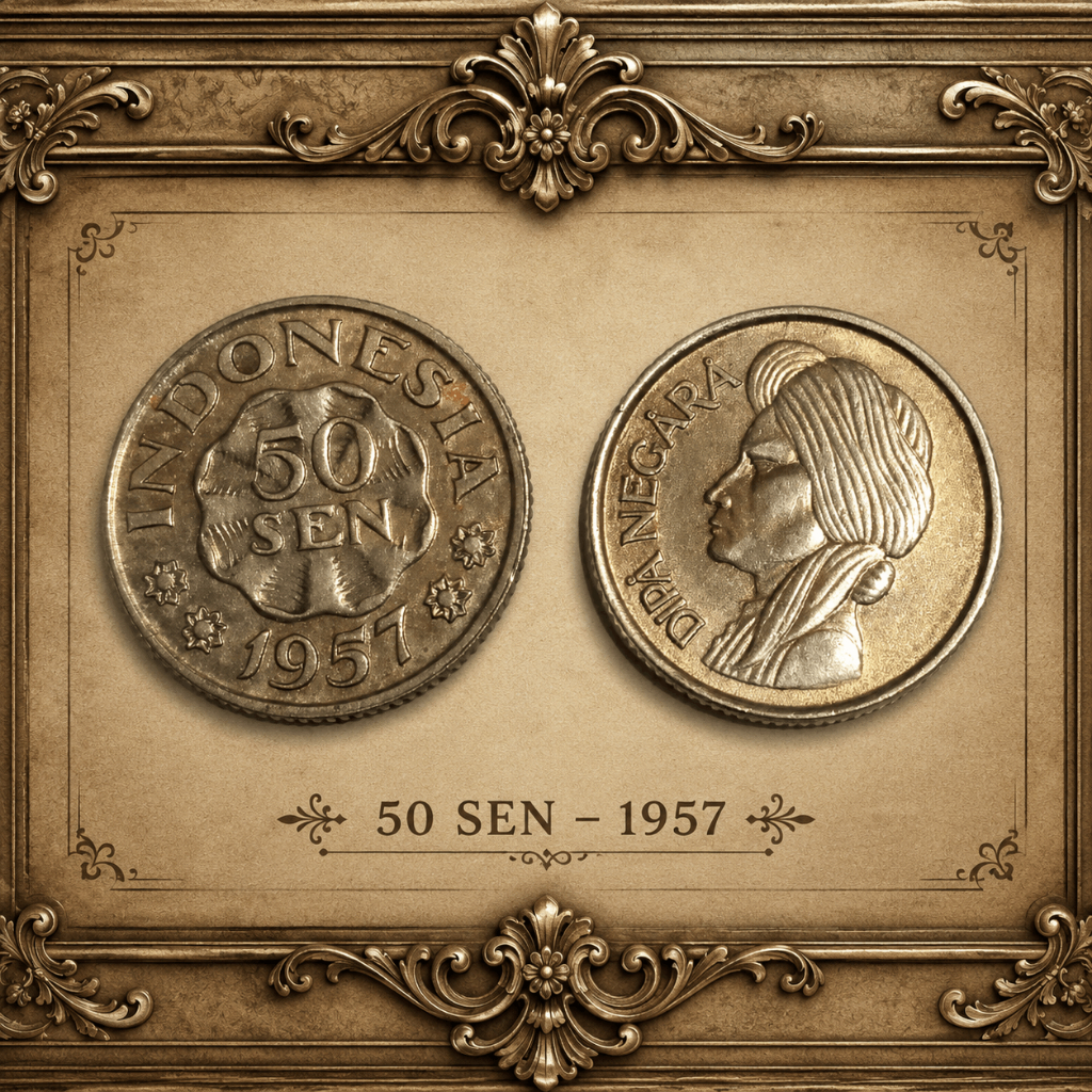Koin Dipa Negara 50 Sen Tahun 1957