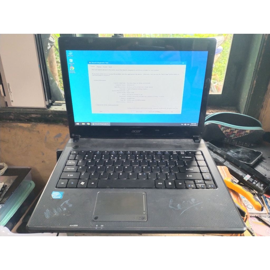 Laptop Acer Aspire 4349 Processor intel Celeron  B815