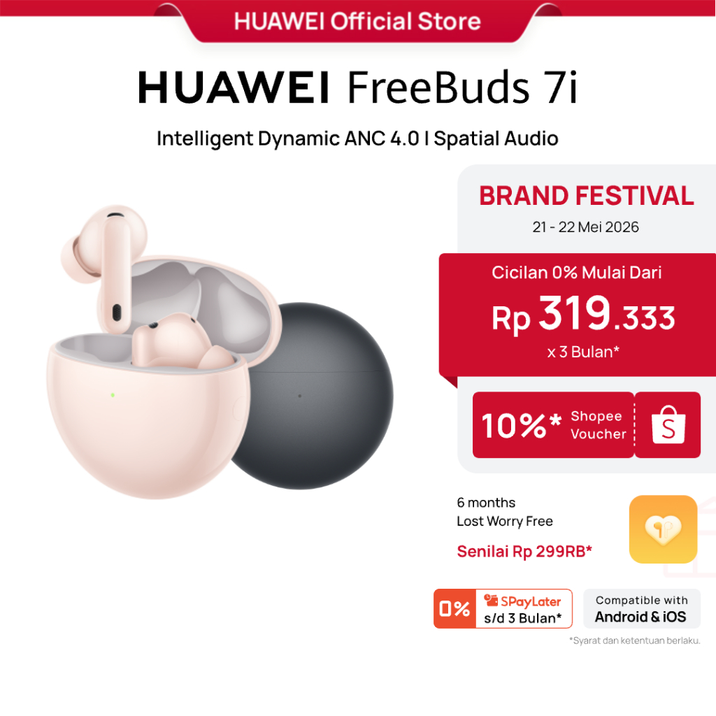 [Brand Festival] HUAWEI FreeBuds 7i TWS | Intelligent Dynamic ANC 4.0 | Spatial Audio l Clear Calls 