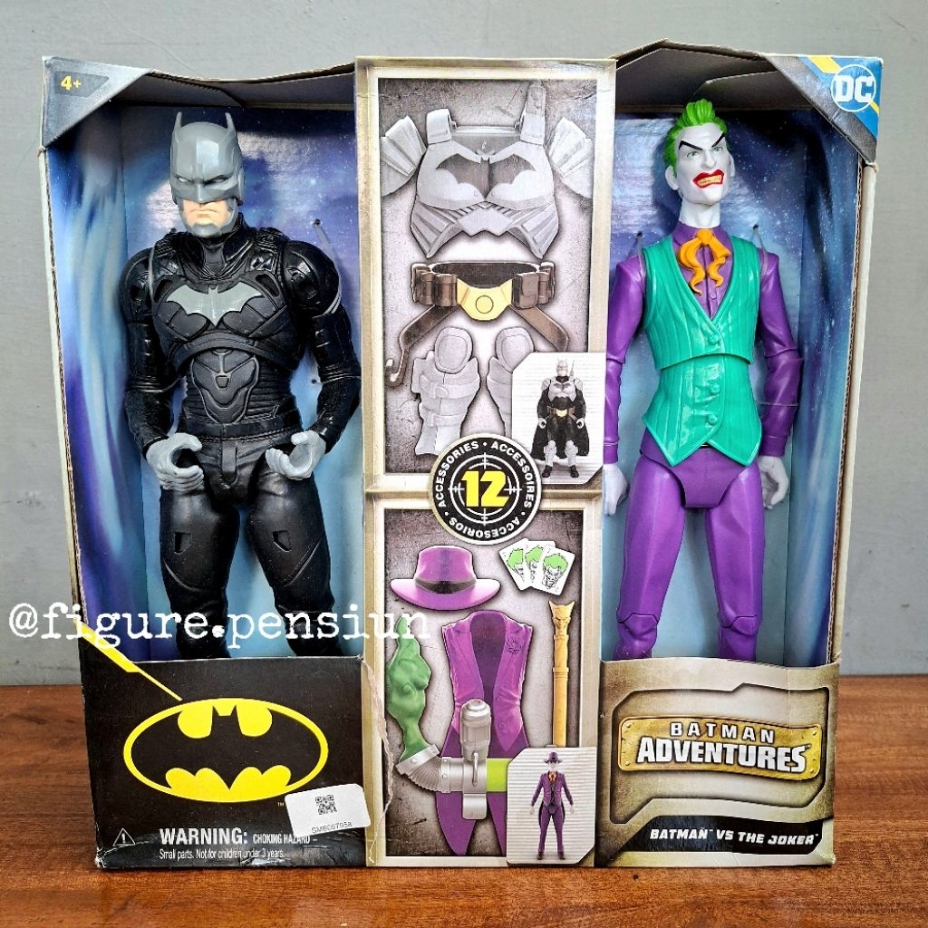 SPIN MASTER BATMAN ADVENTURES BATMAN VS THE JOKER 2 PACK 12 inch