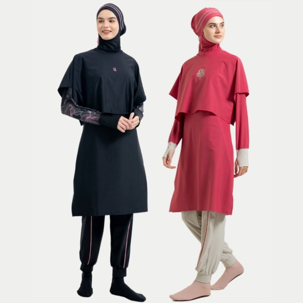 Polite Swim - Baju Renang Muslimah Polite Swim Syar'i RL CR Shark