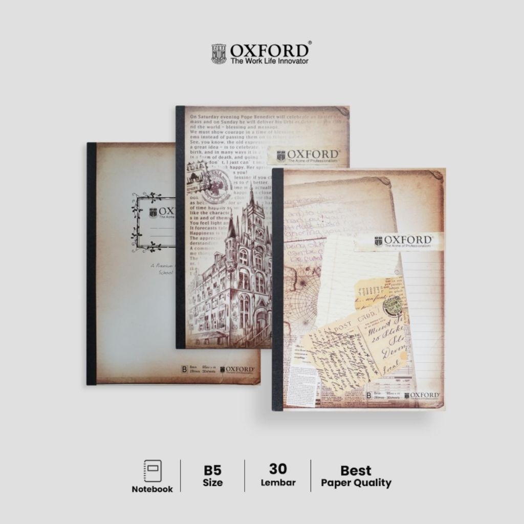 Notebook Oxford B5 GNB Vintage 30s (AGN00311B-1)