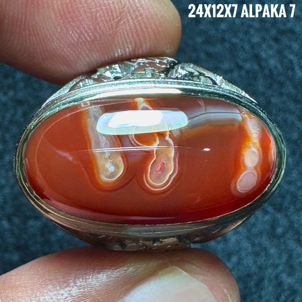 Cincin Batu Akik Natural Lafadz Allah