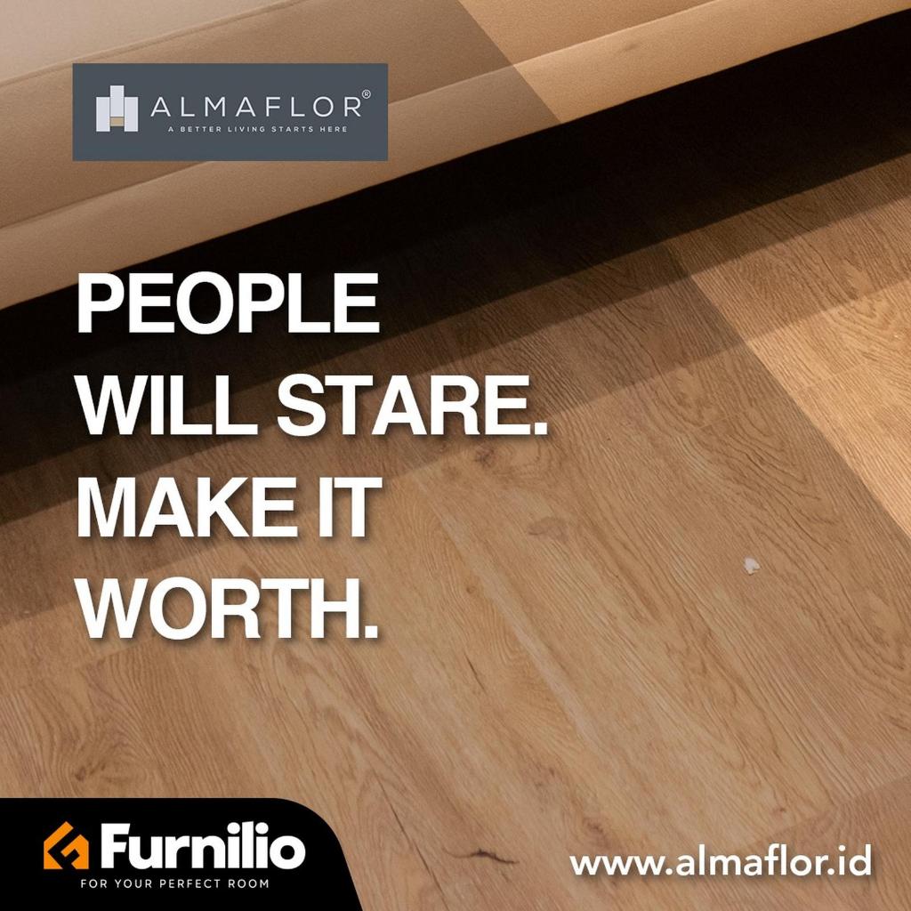 Floor Lantai Spc Flooring Almaflor Vinyl Klik 4,5Mm Seperti Marvel, Daeji