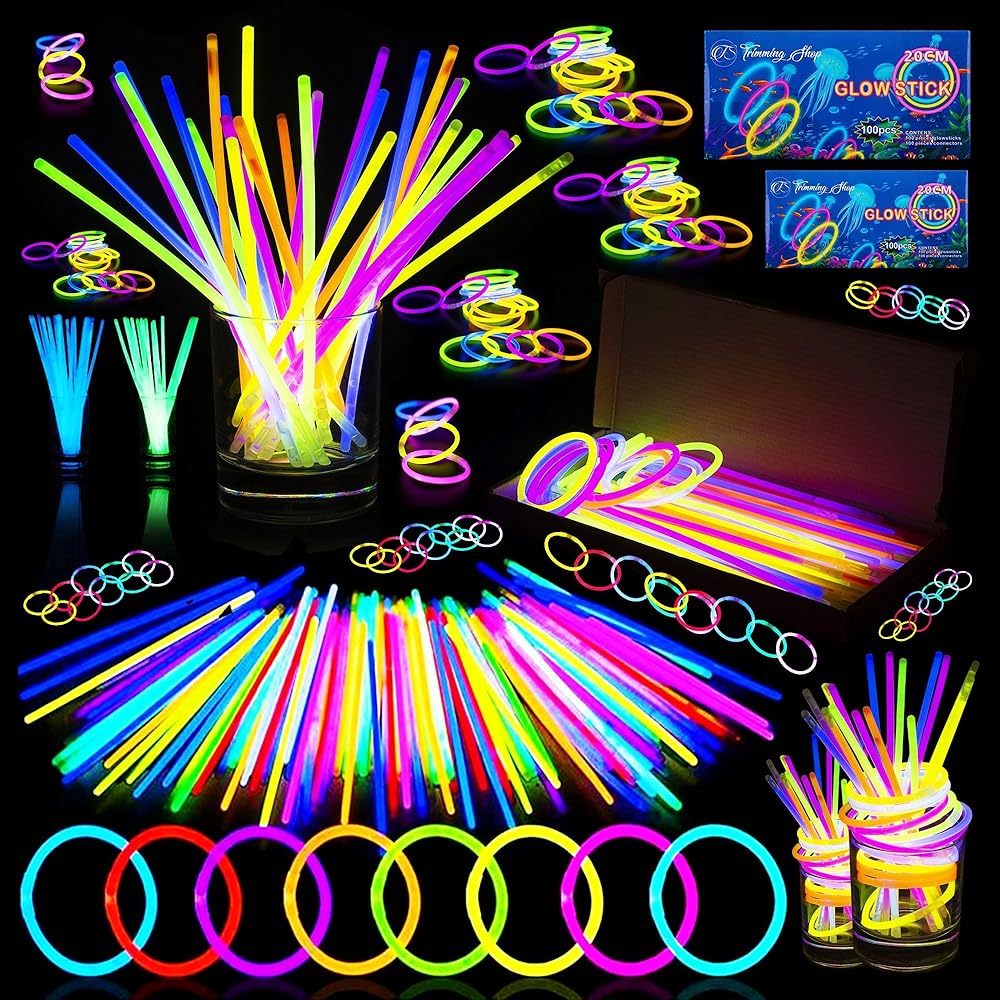 MAINAN GLOW STICK 50PCS (G50) & 100PCS (G100) - GLOW IN THE DARK - STICK NYALA BISA DIBENTUK - GELAN