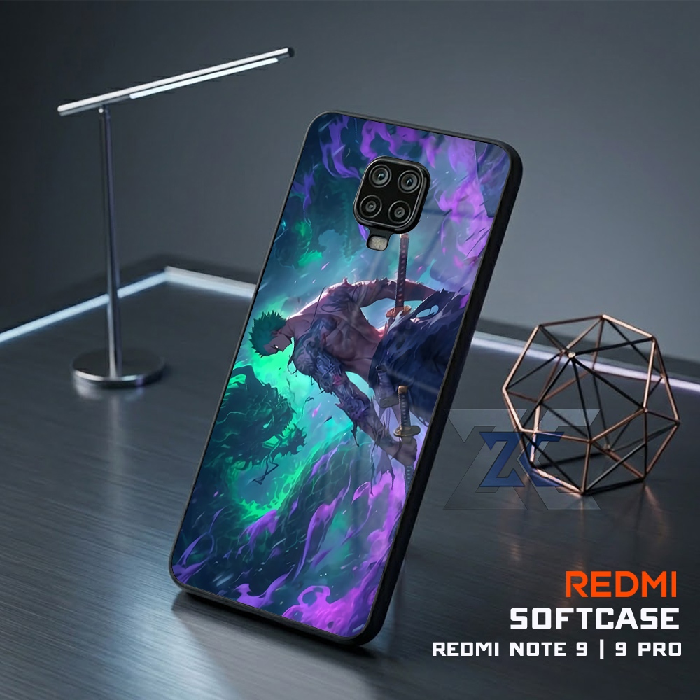(TB42) Sofcase Lentur Bahan Karet REDMI NOTE 9 | Kesing Keren Lucu Aesthetic | Case Premium Zoro