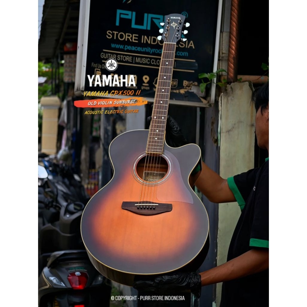 AKUSTIK ELEKTRIK YAMAHA CPX500II OLD VIOLIN SUNBURST - 100% ORIGINAL