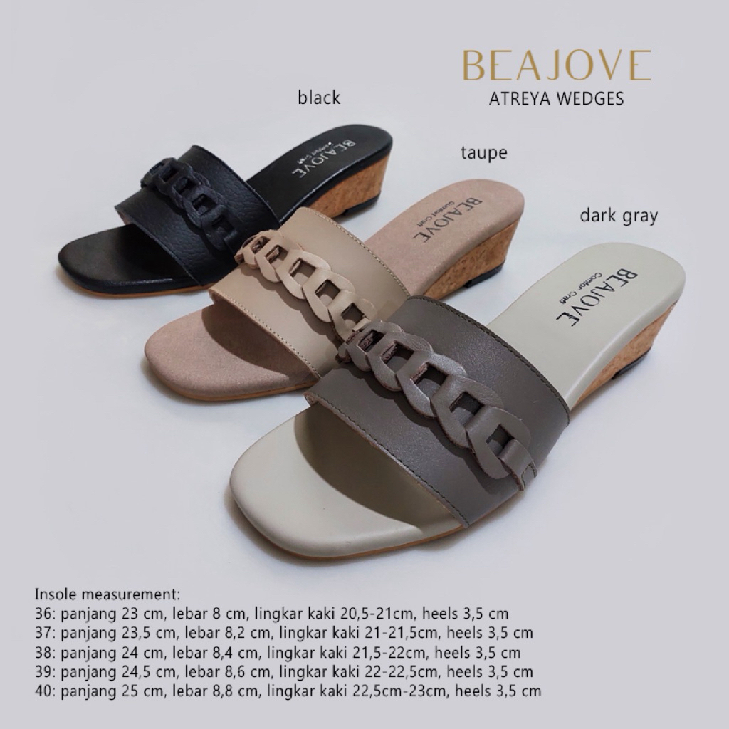READY sandal beajove wanita wedges atreya