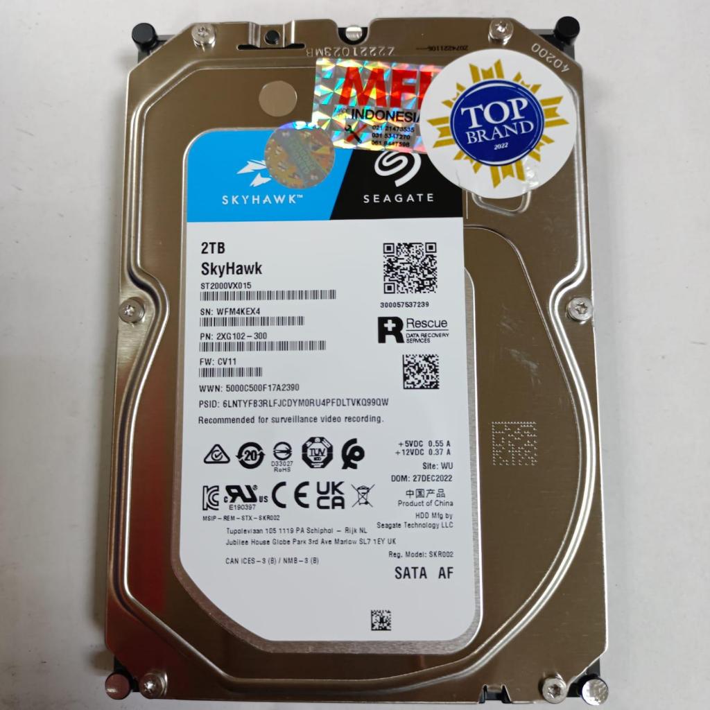 Seagate Harddisk CCTV 2TB Skyhawk Surviellance / HDD 2TB MFI