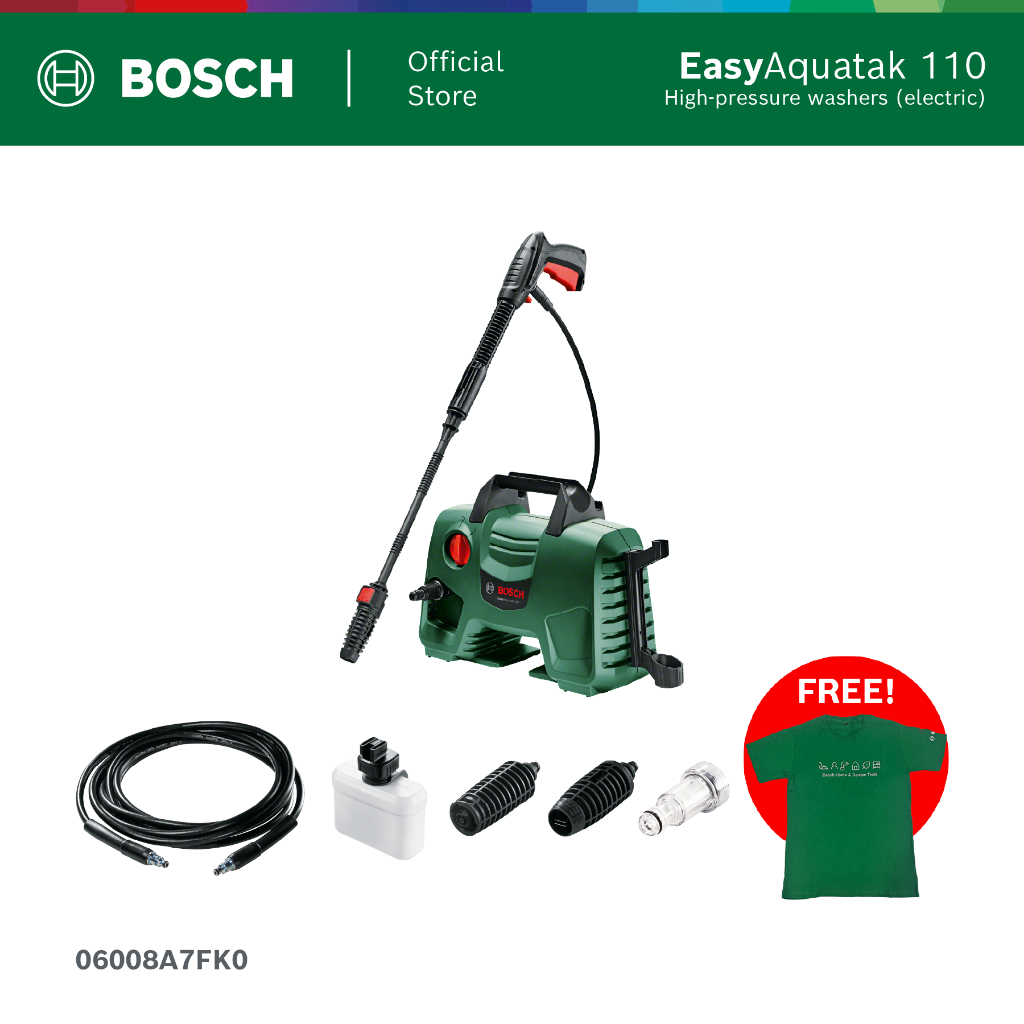 BOSCH DIY Alat Cuci Bertekanan Tinggi 110 Bar - Easy Aquatak High Pressure Washer 1300W | Semprotan 