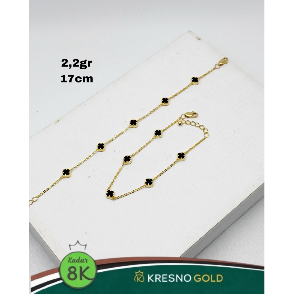 Gelang rantai model vcp hitam terbaru kode 375