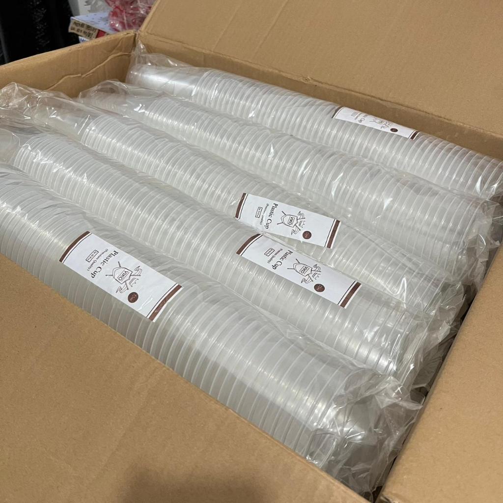 GELAS PLASTIK CUP 22OZ OVAL MERK VICO ISI 50PCS/BKS