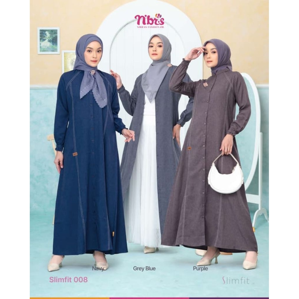 Nibras Slimfit 008 Gamis Dewsa Nibras - Model Simple, Elegan dan Nyaman