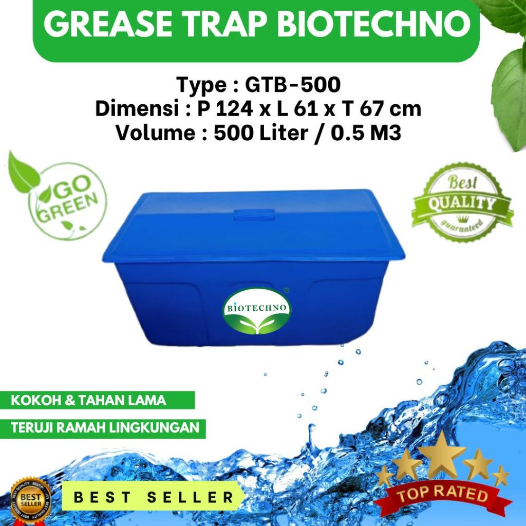 Grease trap biotech 500 liter - GREASE TRAP PENJEBAK MINYAK LEMAK- GREASE TRAP BIOTECHNO
