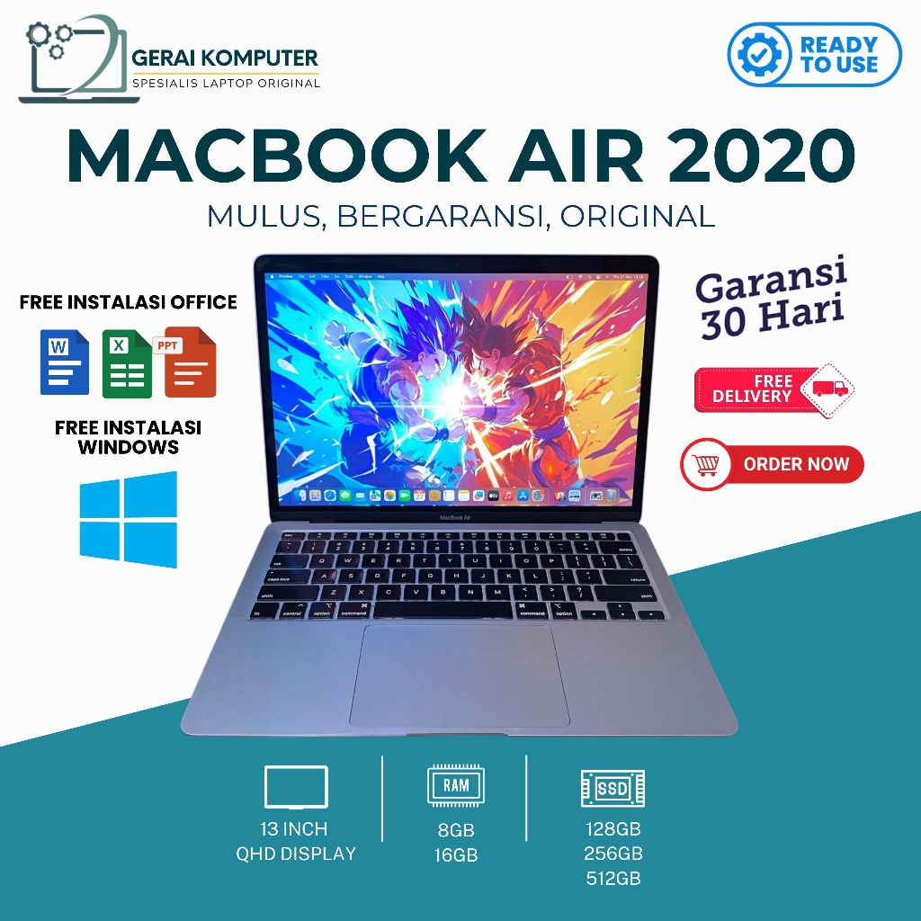 [PROMO] Macbook Pro / Air 2020 2019 2017 2015 Retina 13Inch Quad Core / Intel Core i7 i5 i3 GARANSI 