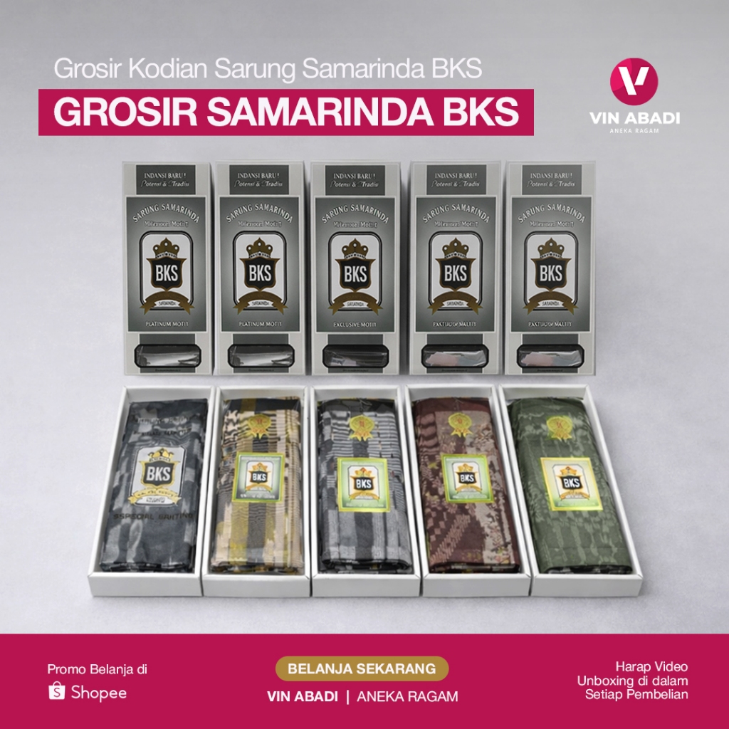 Grosir Kodian Sarung BKS Super / Sarung Samarinda / Sarung Pria Dewasa