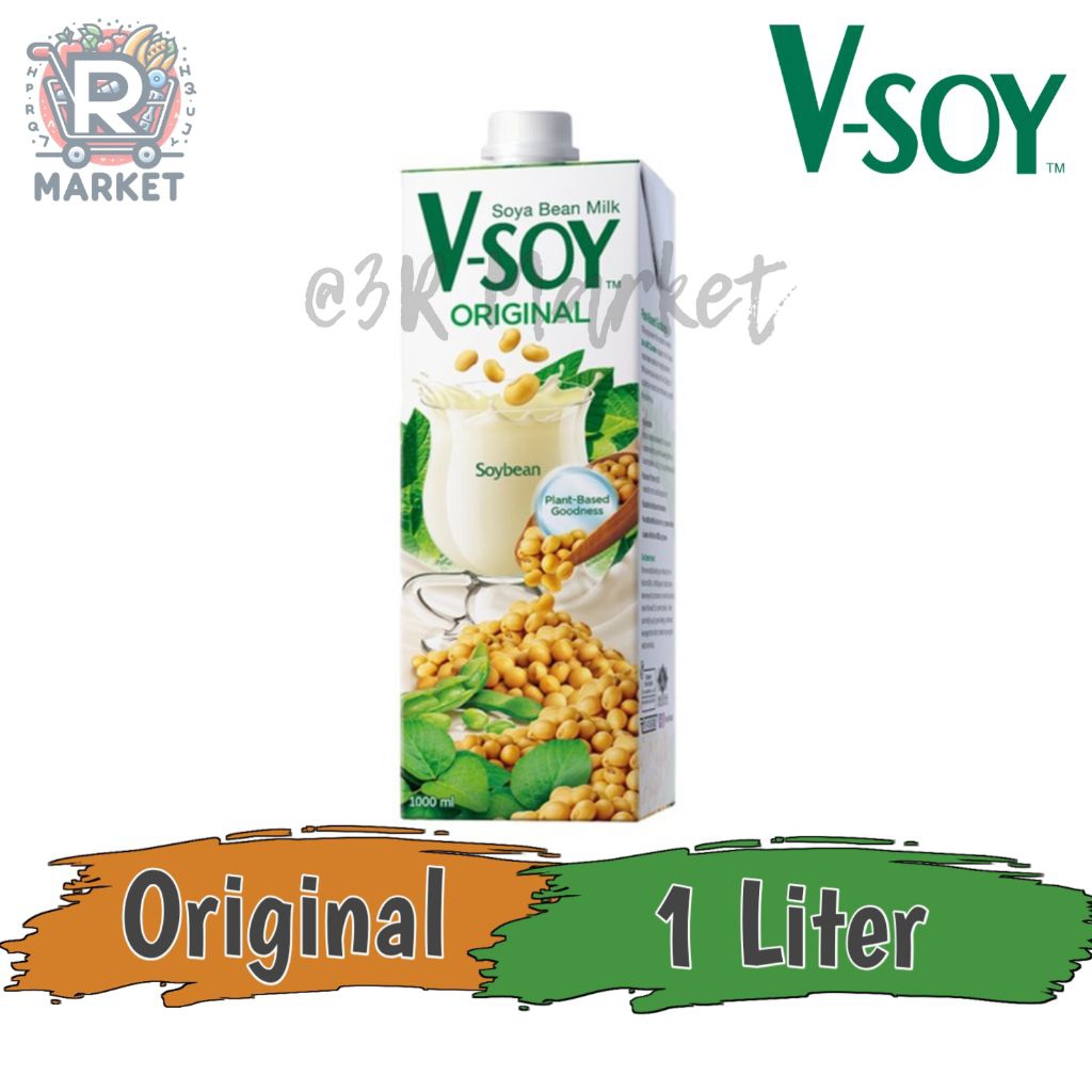V-soy Soya Bean Milk Original / Susu V-soy 1 Liter
