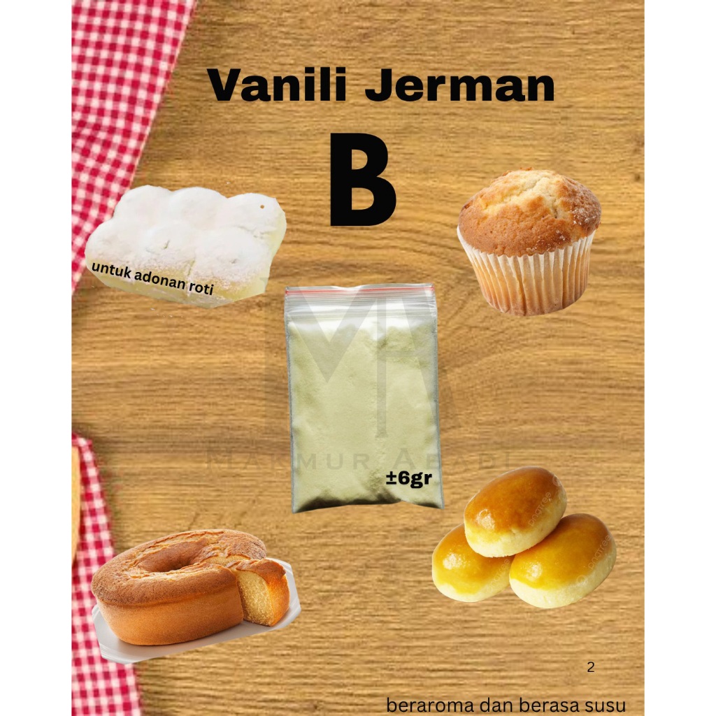 Vanili Jerman bubuk - Rasa SUSU yang kuat - Vanili susu - Vanili Jerman Rasa Susu - Vanili Jerman pr