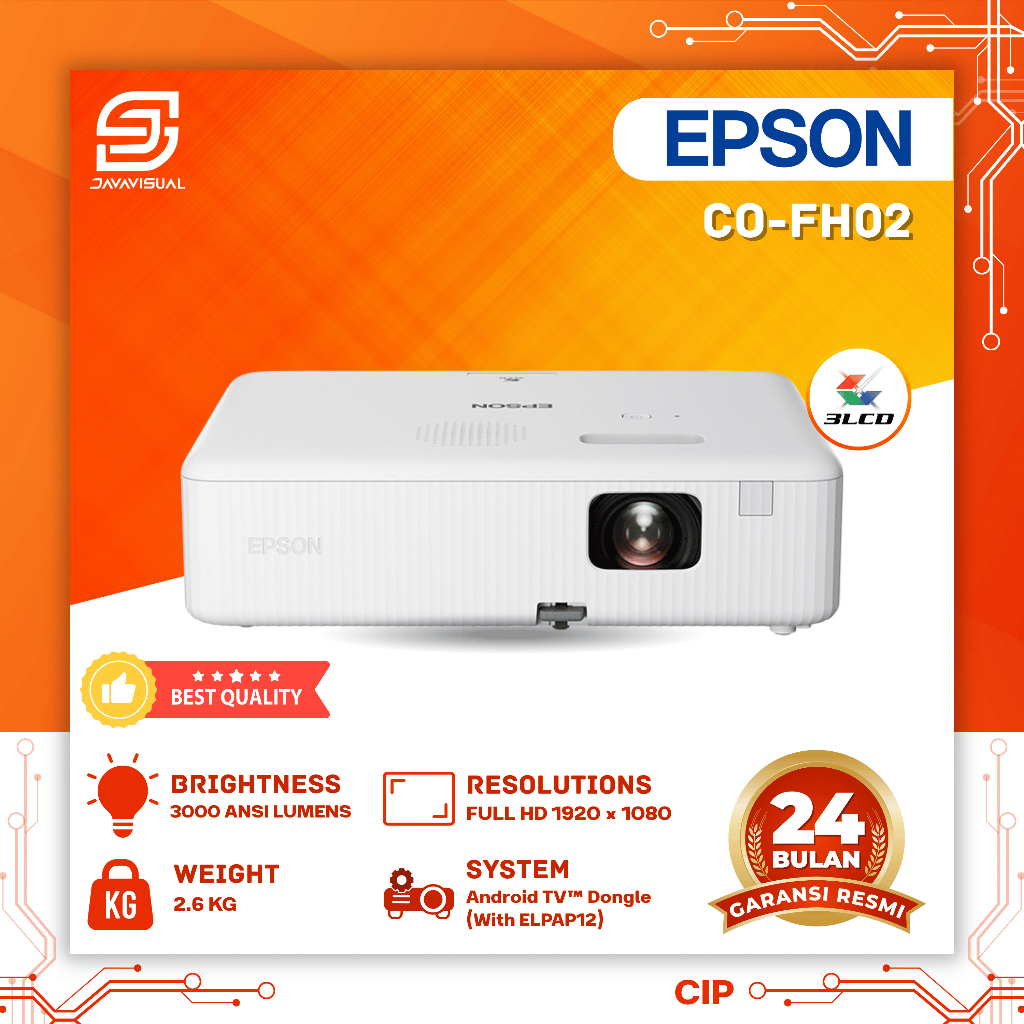 [JaVis] PROYEKTOR EPSON CO-FH02 CO FH02 FULL HD ANDROID TV PORTABEL RESMI
