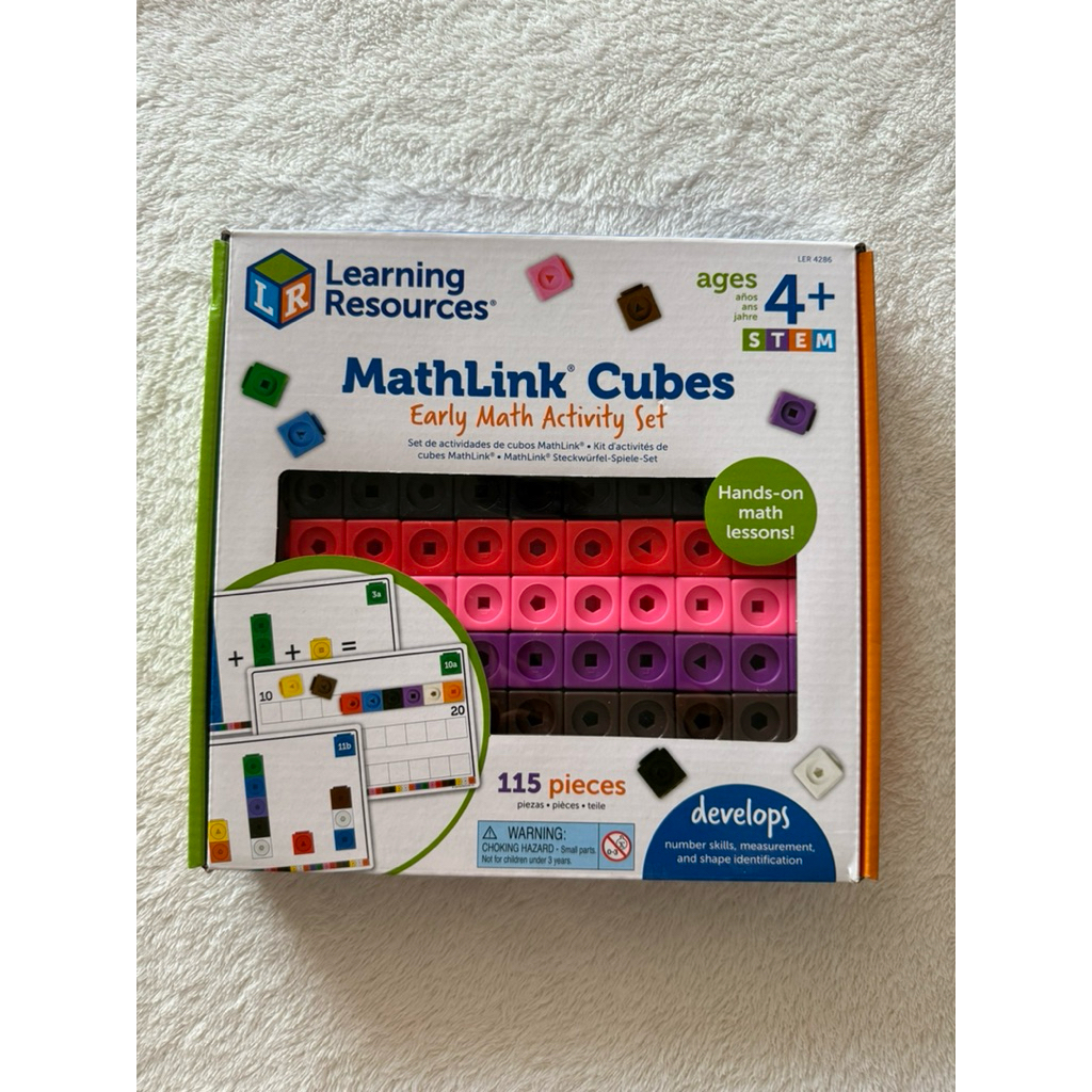 Preloved Learning Resources MathLink Cubes Early Math Activity Set Balok Susun Colorful