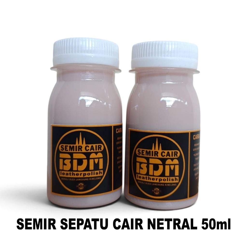 semir cair sepatu netral, semir pengkilap sepatu 50ml