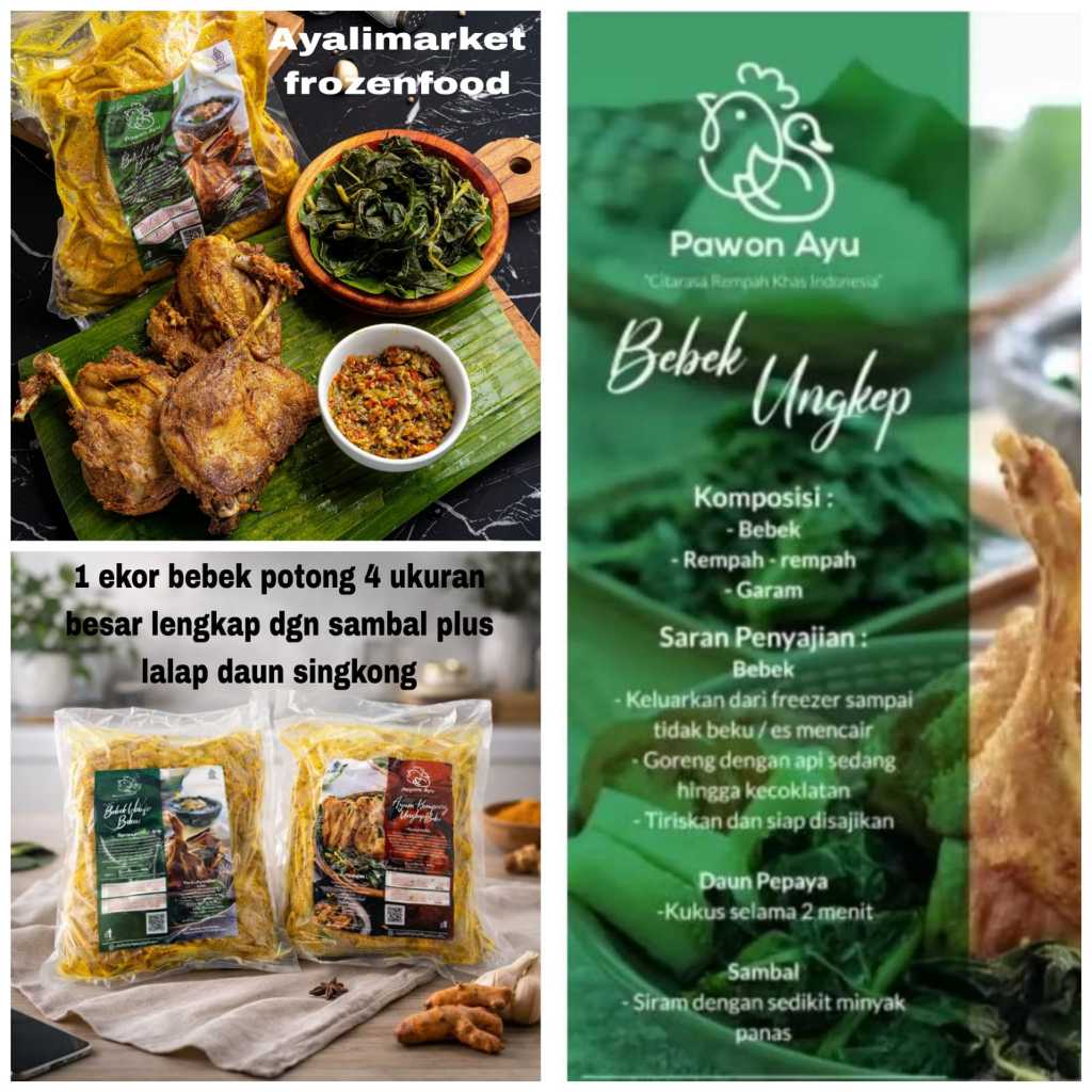 Bebek Pawon Ayu - Rasa Ungkep Tradisional, Daging Lembut, Sambal Korek/ Bebek Ungkep Pawon ayu