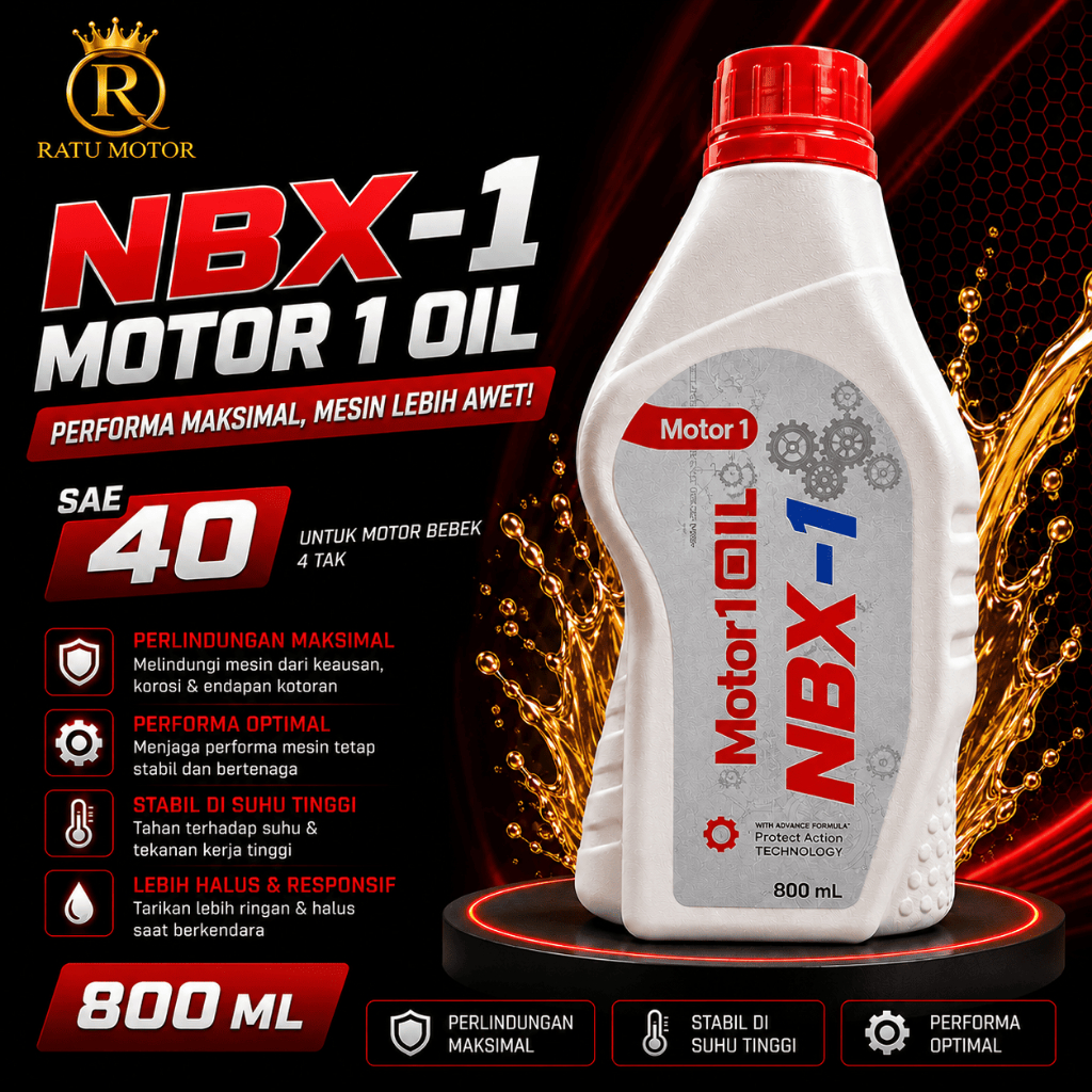 OLI MESIN NBX-1 MOTOR-1 OIL MANUAL&MATIC ORIGINAL 800ml