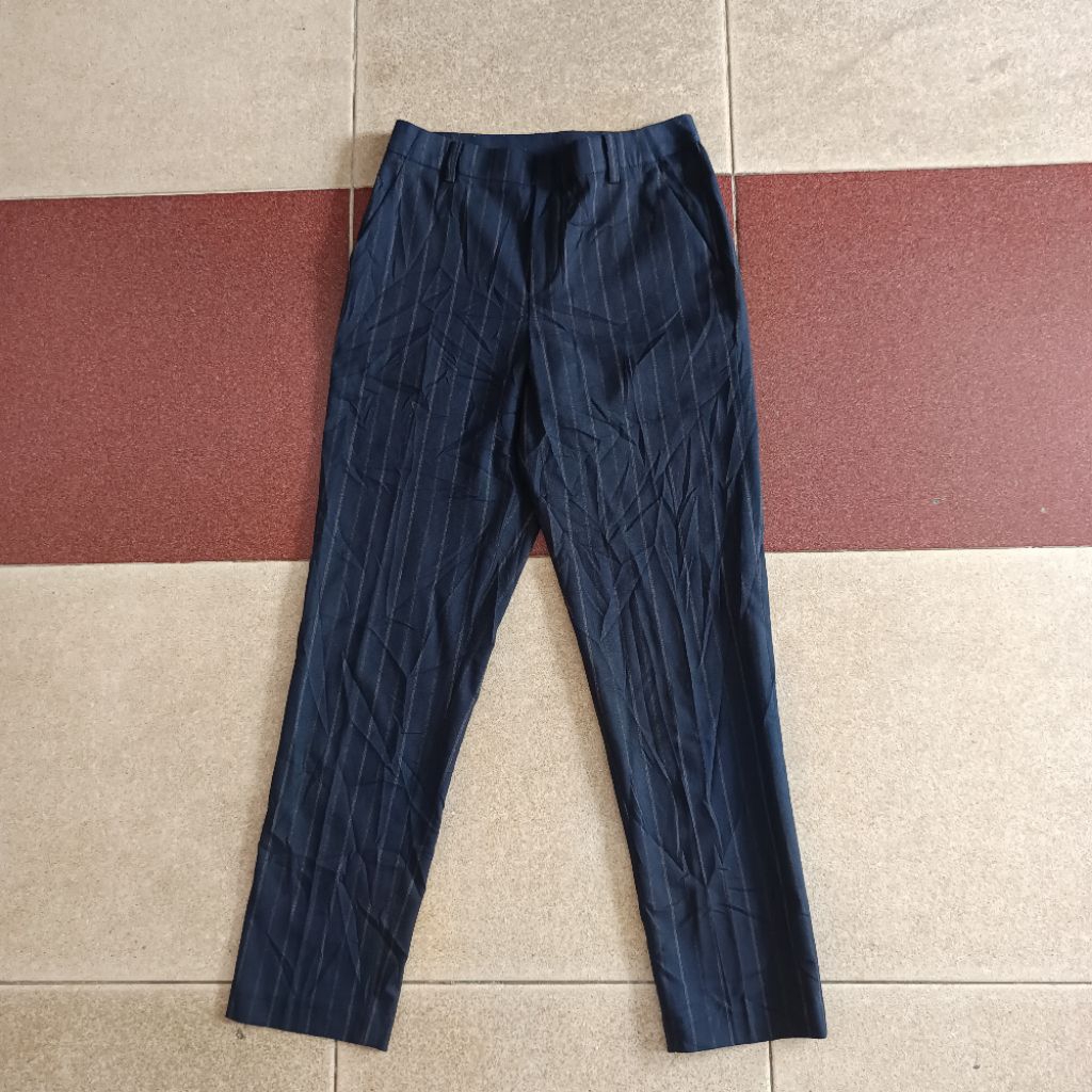 celana panjang angkle uniqlo garis S