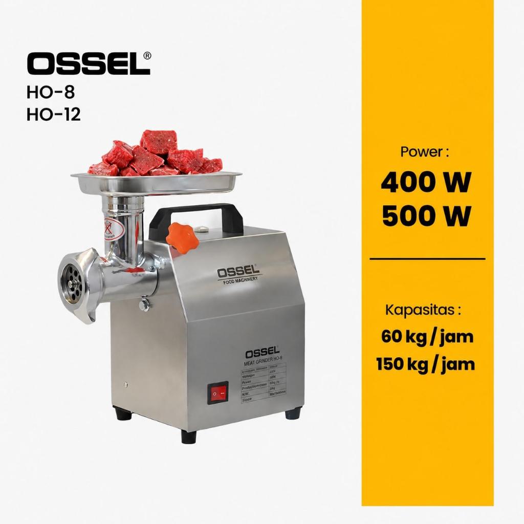 OSSEL Giling Daging Listrik 60 Kg Gilingan Bumbu Mesin Giling Penggiling Daging HO8 OSSEL